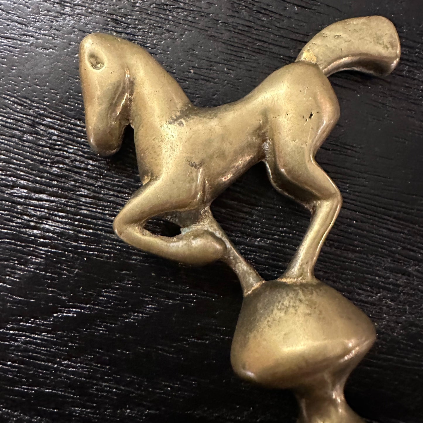 Vintage Solid Brass Bottle Opener - Prancing Pony