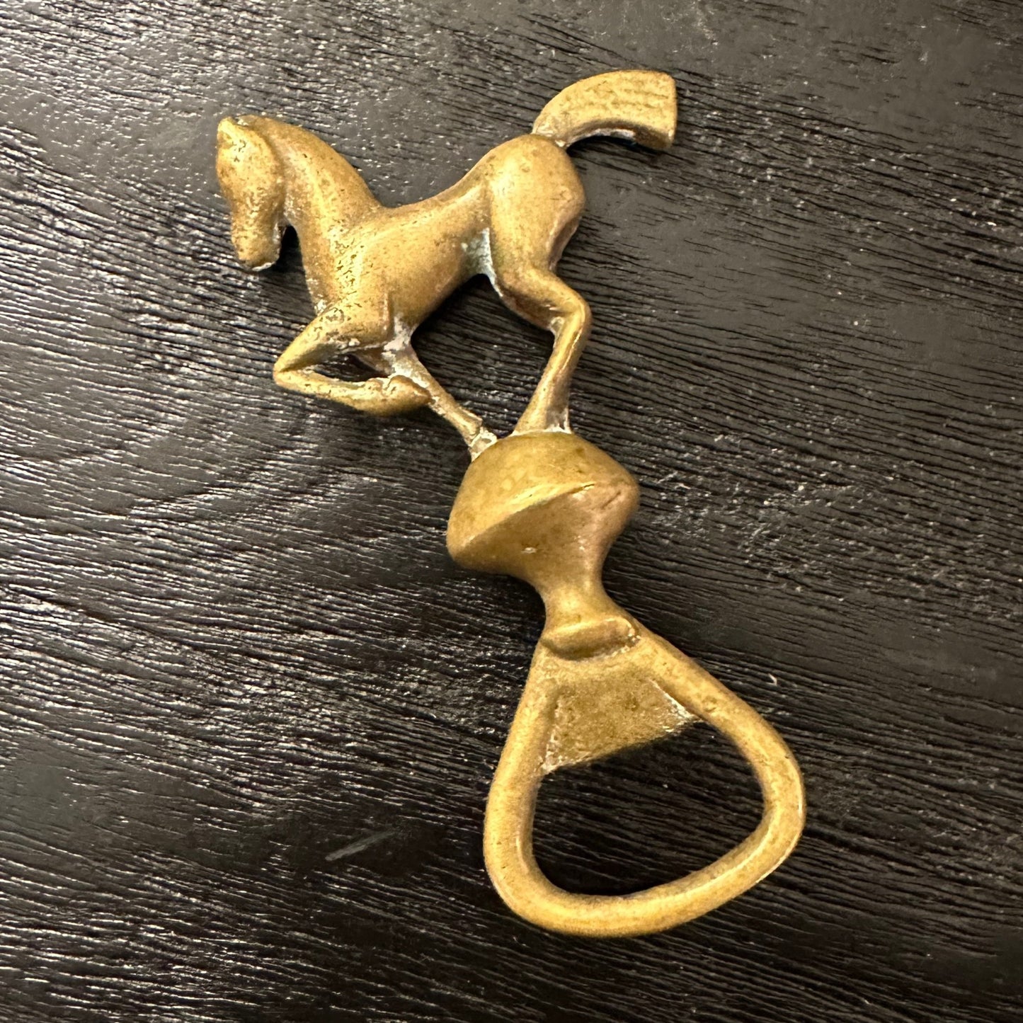 Vintage Solid Brass Bottle Opener - Prancing Pony