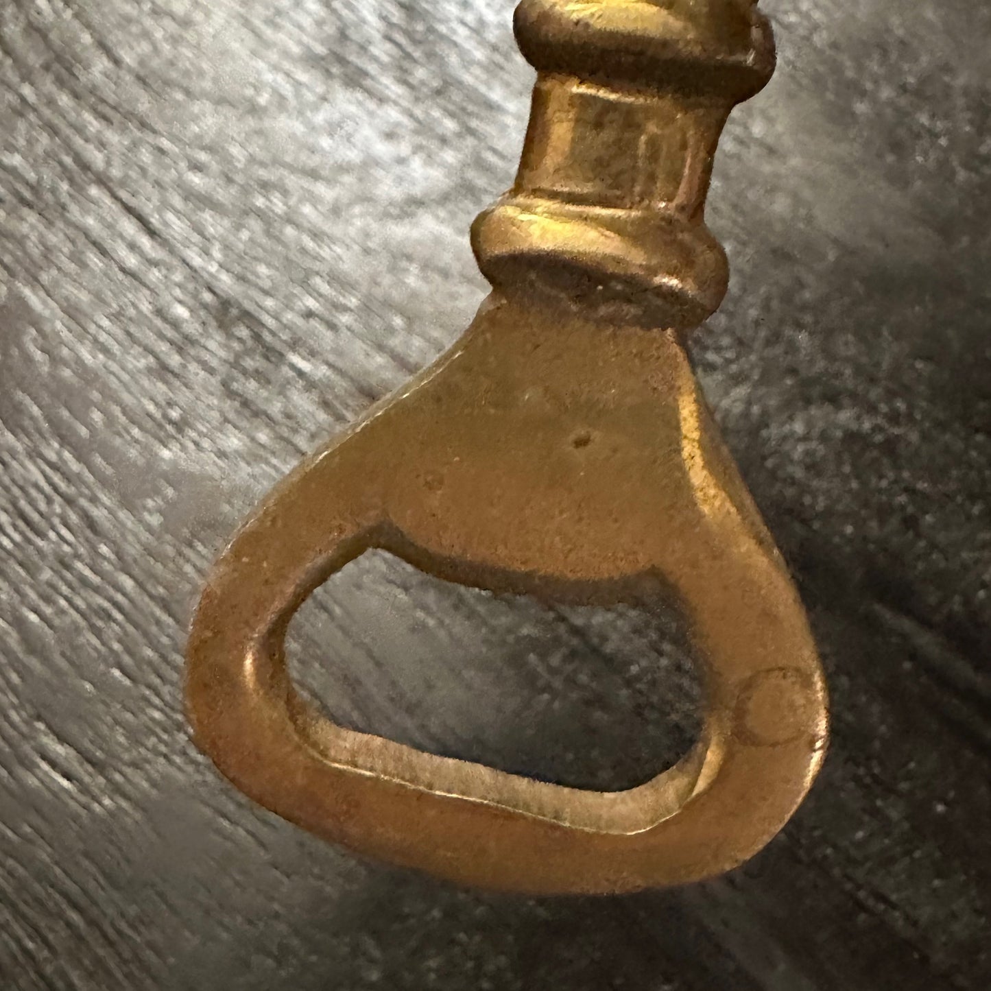 Vintage Solid Brass Bottle Opener - Swirl Handle