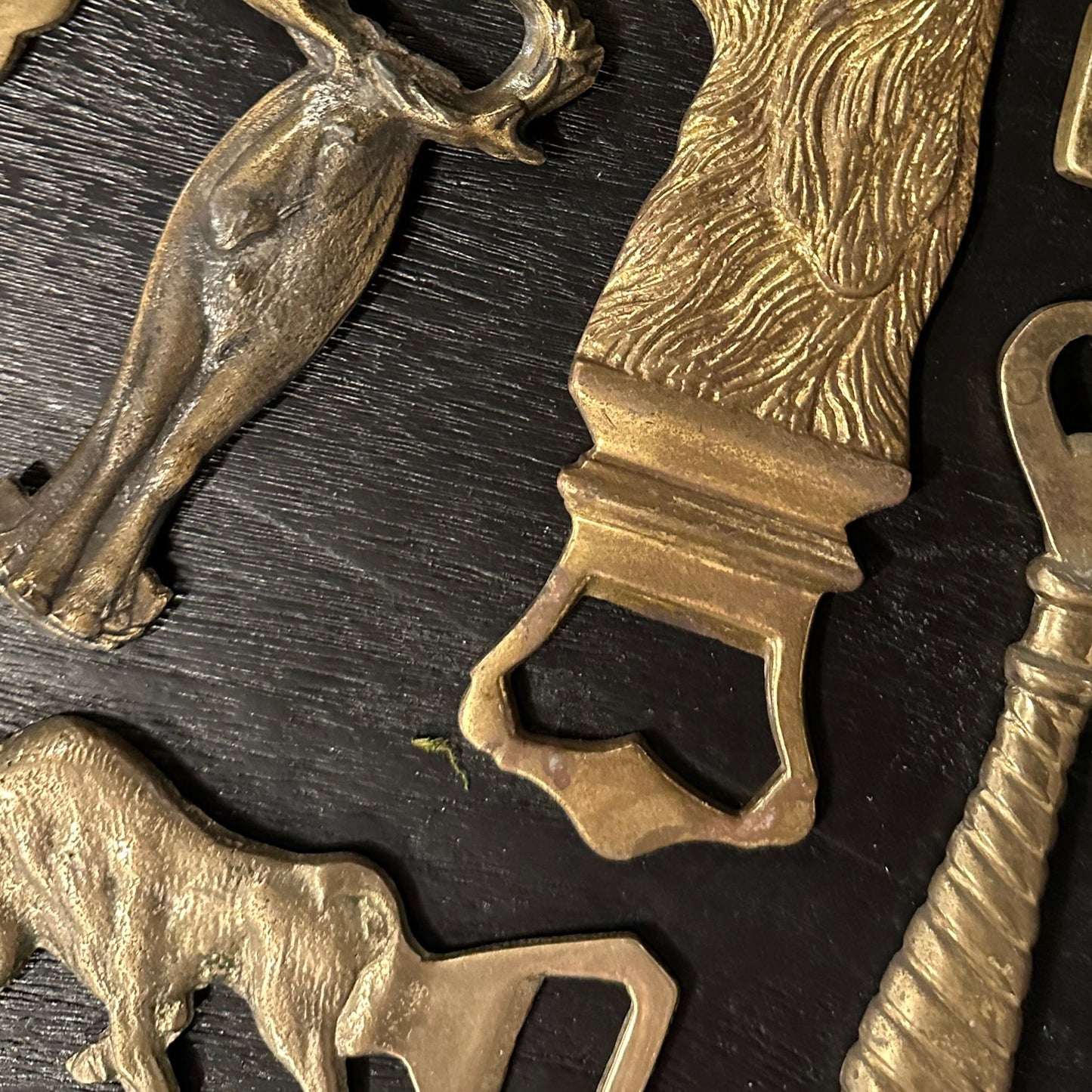 Vintage Solid Brass Bottle Opener - Bull