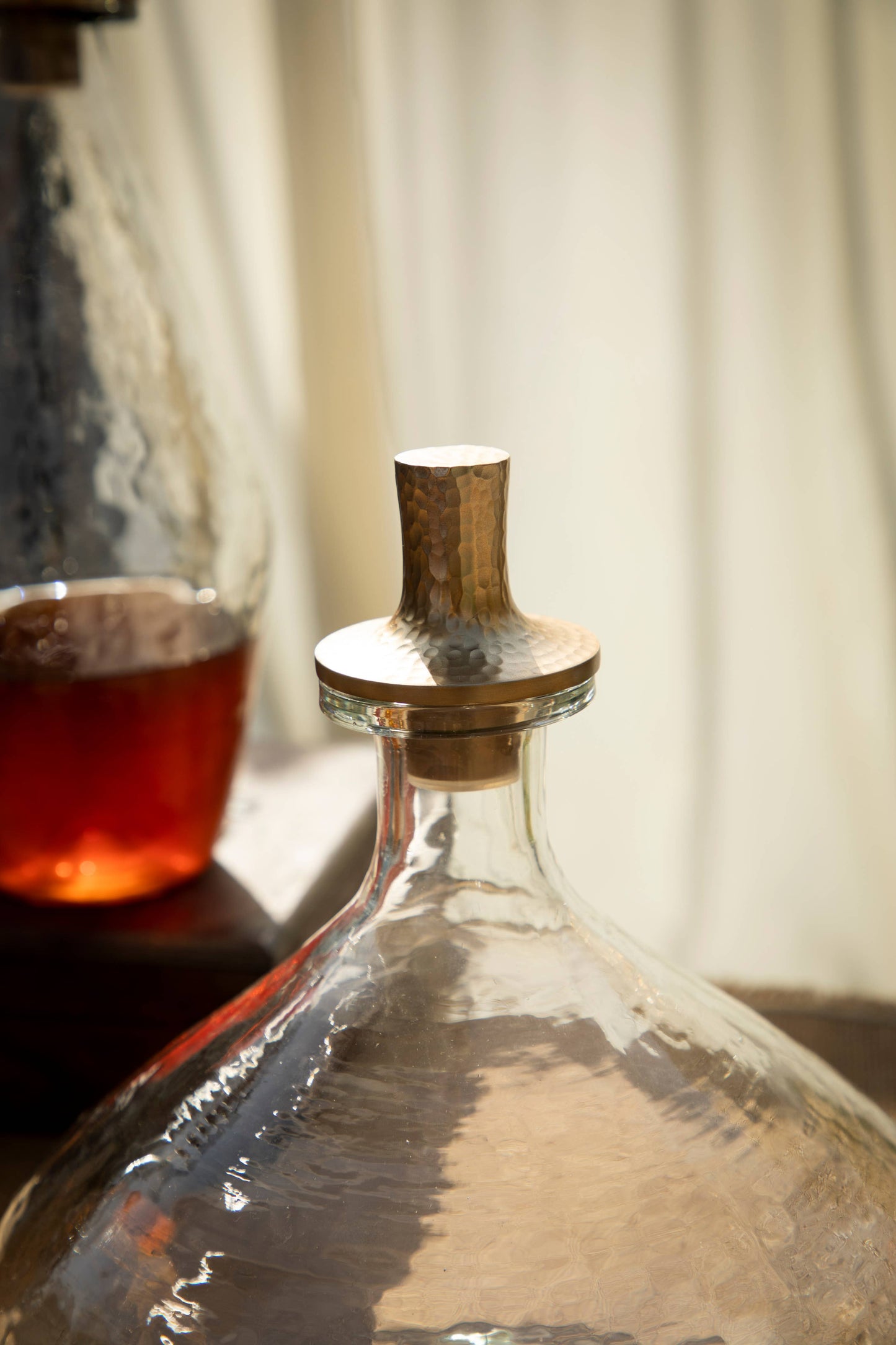 Pebbled Wide Decanter
