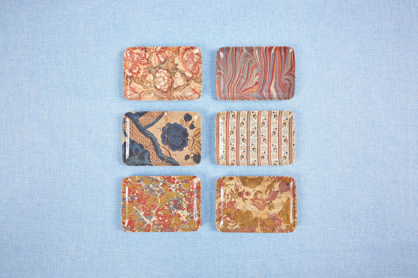 Antique Wallpaper Valet Trays