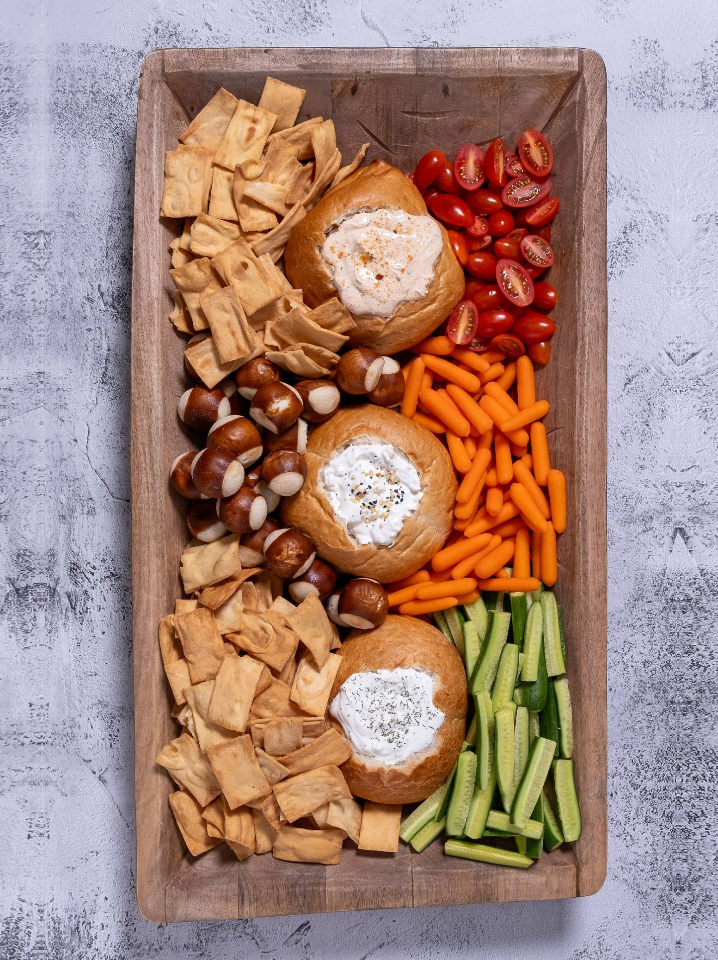 Crafted Rectangular Dough Bowl Large