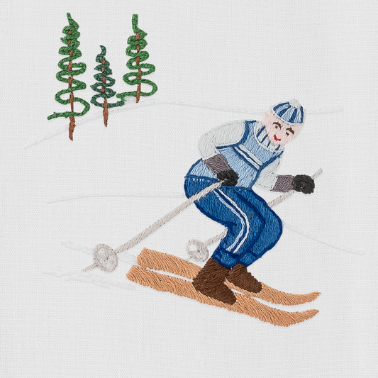 Skiers Table Runner