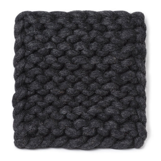 Chunky Knitted Trivet - Charcoal