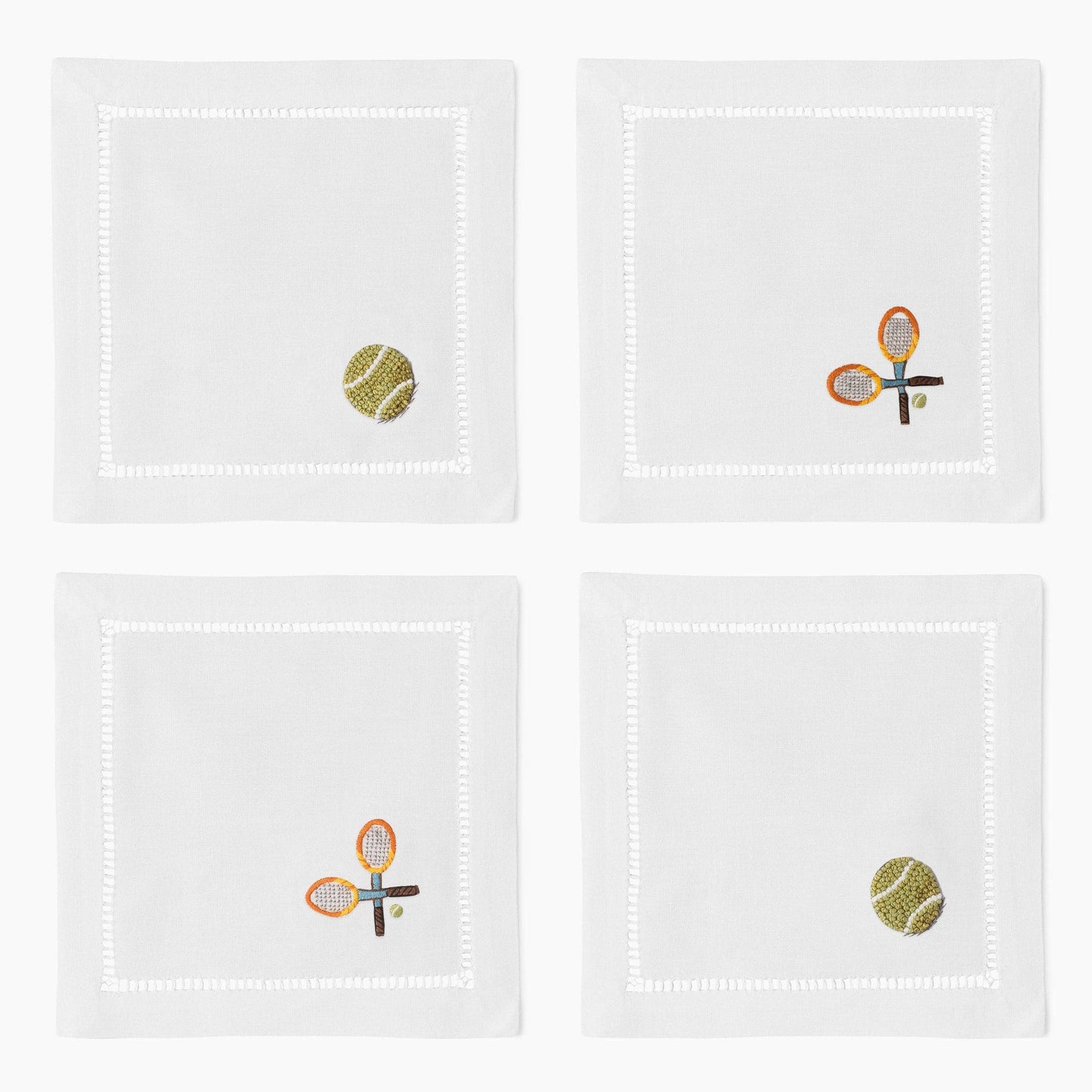 Cloth Embroidered Cocktail Napkins
