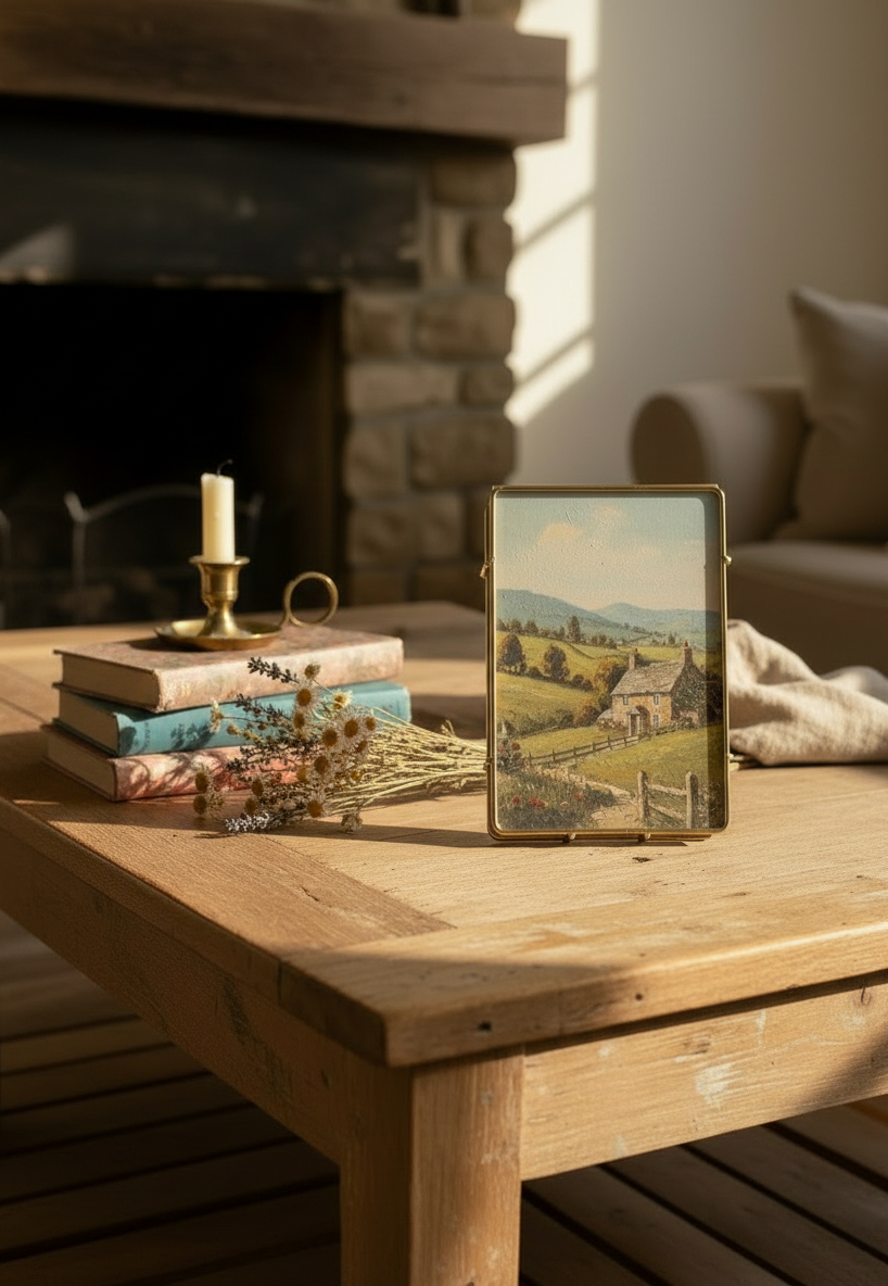 Industrial Brass Photo Frame 4x6