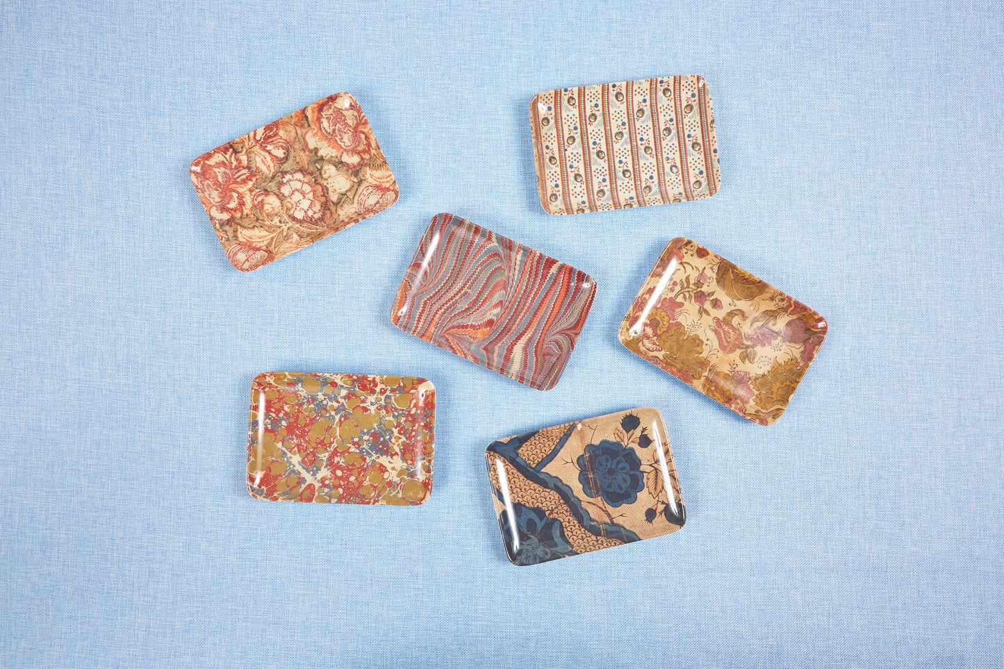 Antique Wallpaper Valet Trays