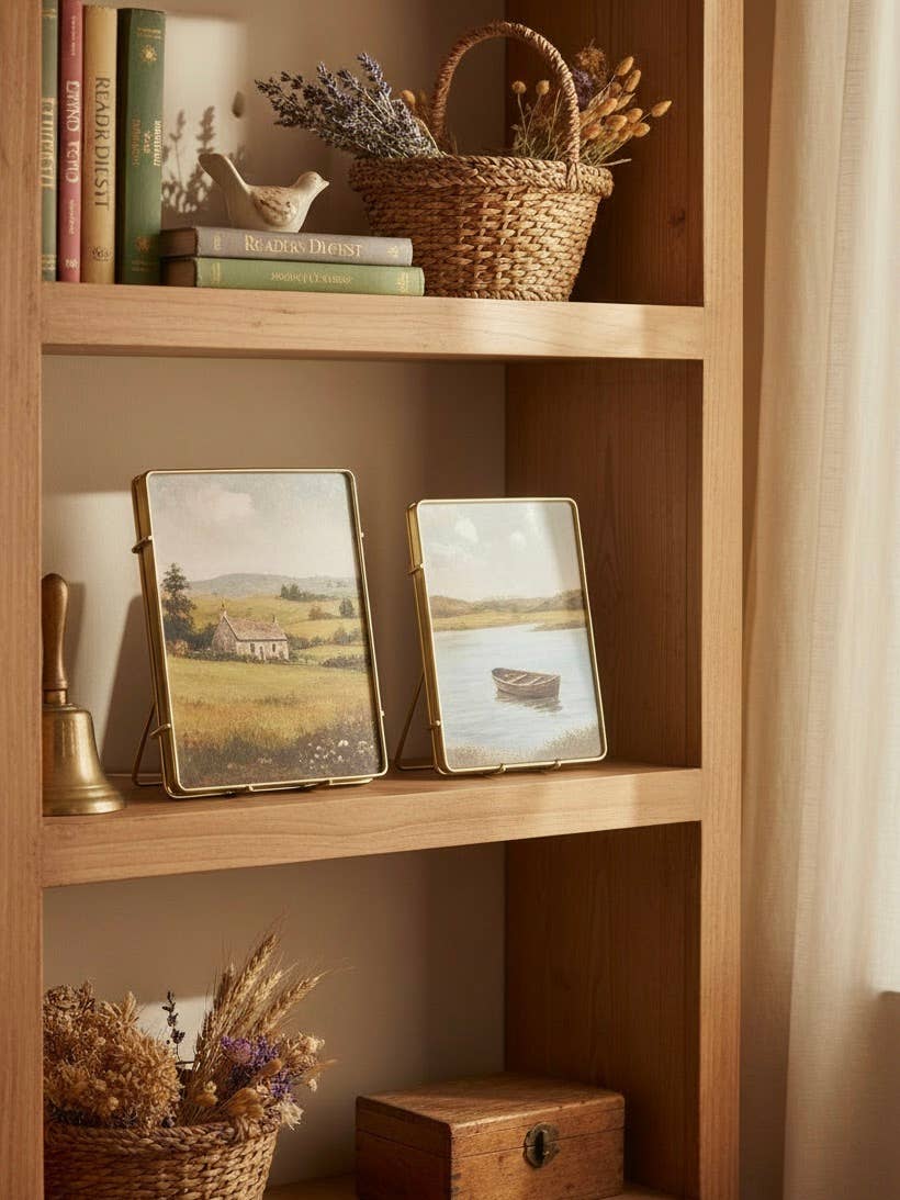 Industrial Brass Photo Frame 5x7