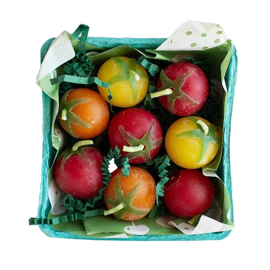 Beeswax Cherry Tomato birthday Candles 8-count