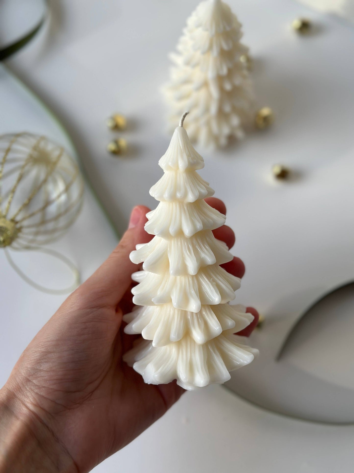 Tree Candle - White