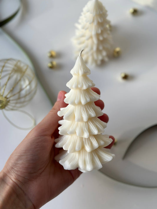 Tree Candle - White