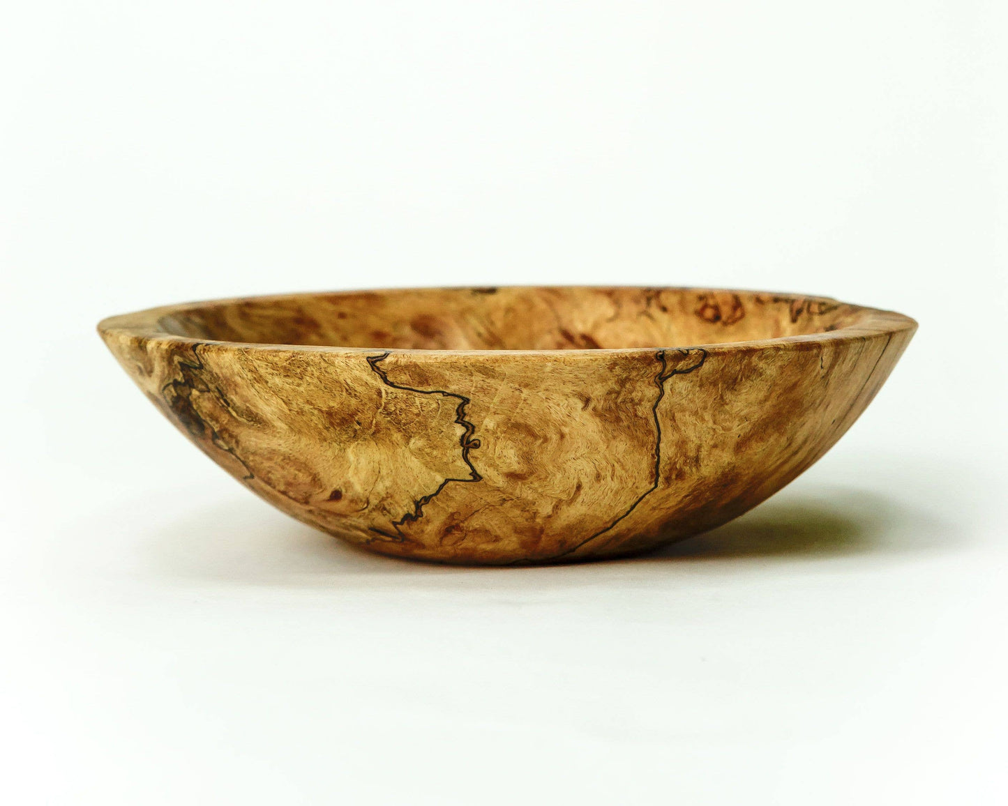 Spalted Maple Round Bowl - 10"