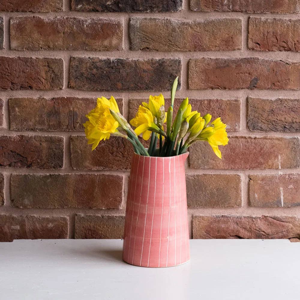 Hand-painted Striped Pitcher