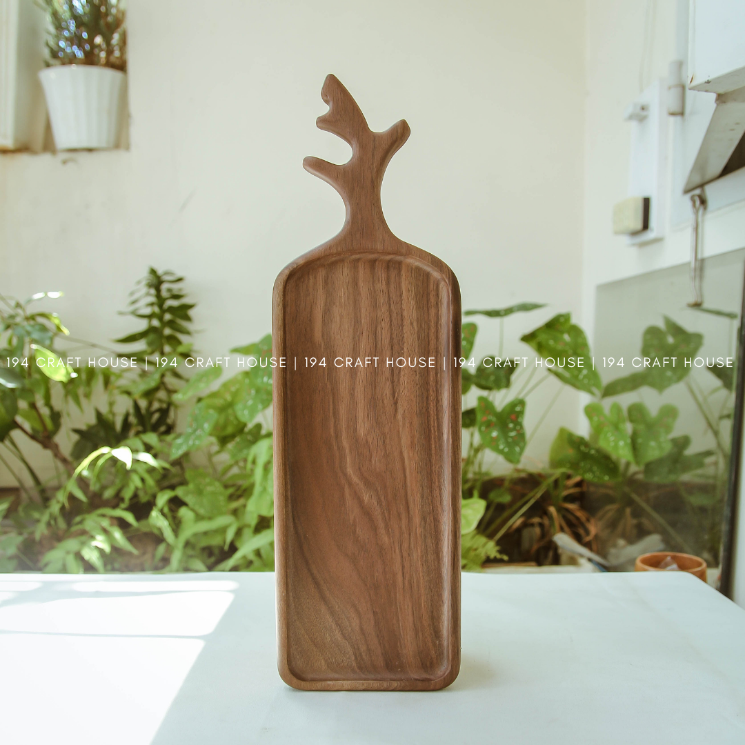 Walnut Wood Tree Branch Cheese Board