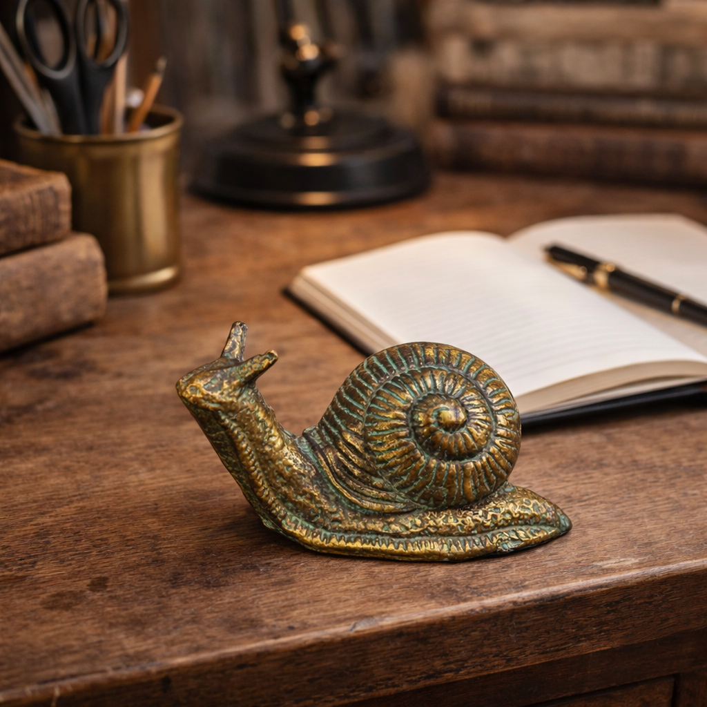 Cast Iron Snail Statue