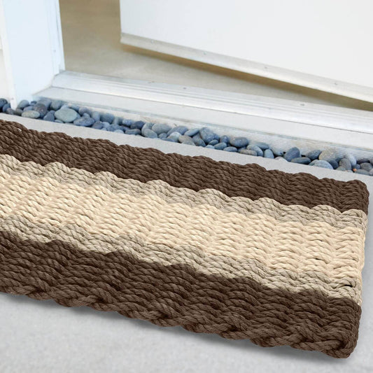 Lobster Rope™ Outdoor Doormat: Mocha, Sand, Light Tan