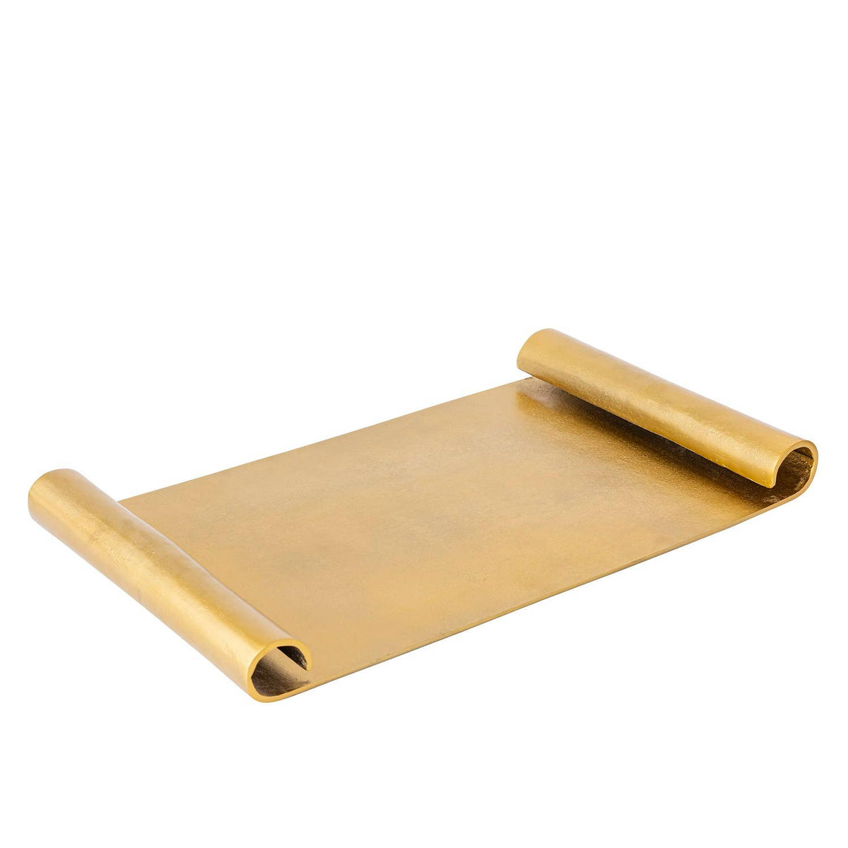 Scroll Tray Raw Brass Finish
