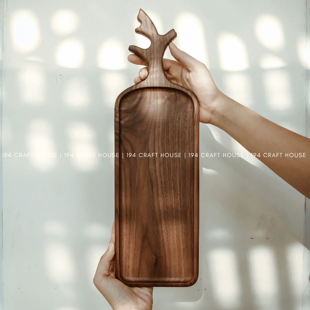 Walnut Wood Tree Branch Cheese Board