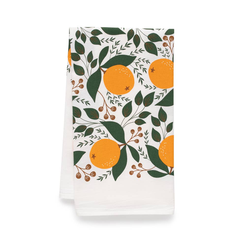 Citrus Flour Sack Tea Towels