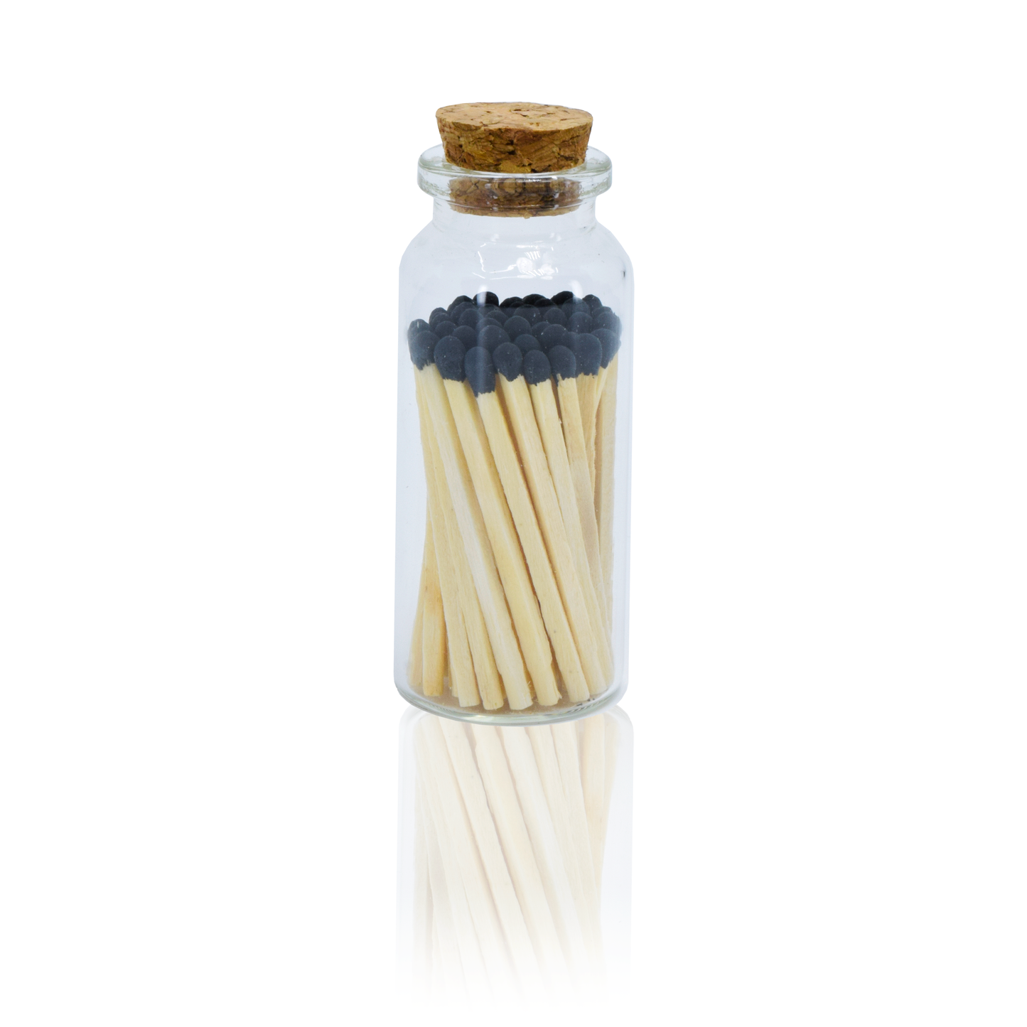 Small Match Bottles - Safety Matches in Jars - Black