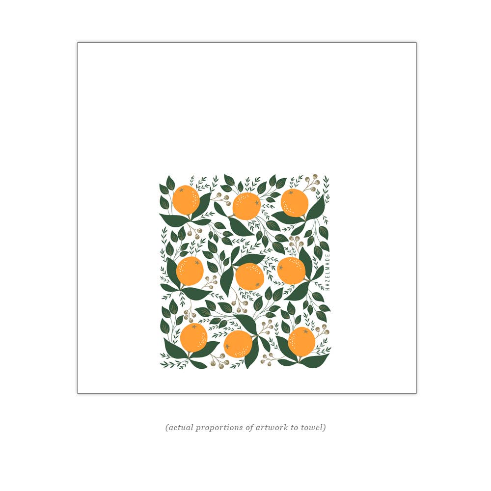Citrus Flour Sack Tea Towels