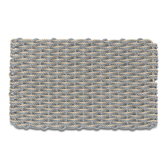 Lobster Rope™ Outdoor Doormat: Silver & Sand Double Weave