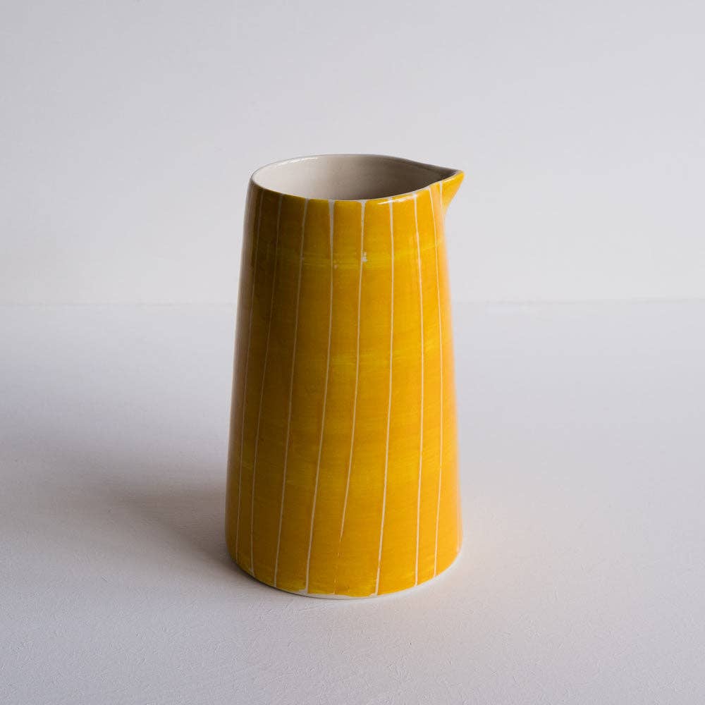 Hand-painted Striped Pitcher