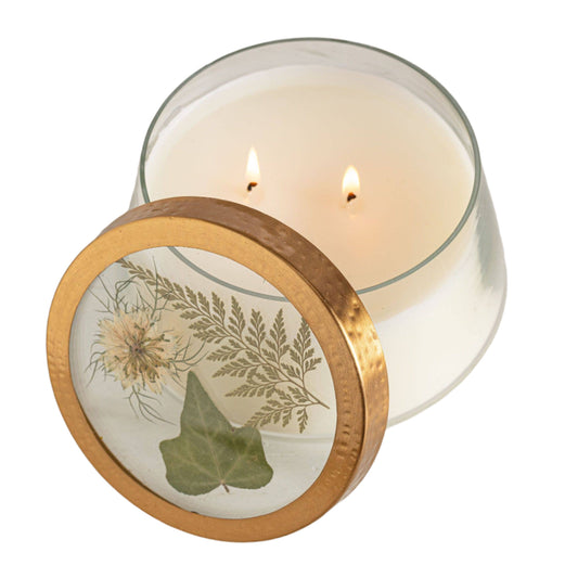 Forest Large Pressed Floral Candle