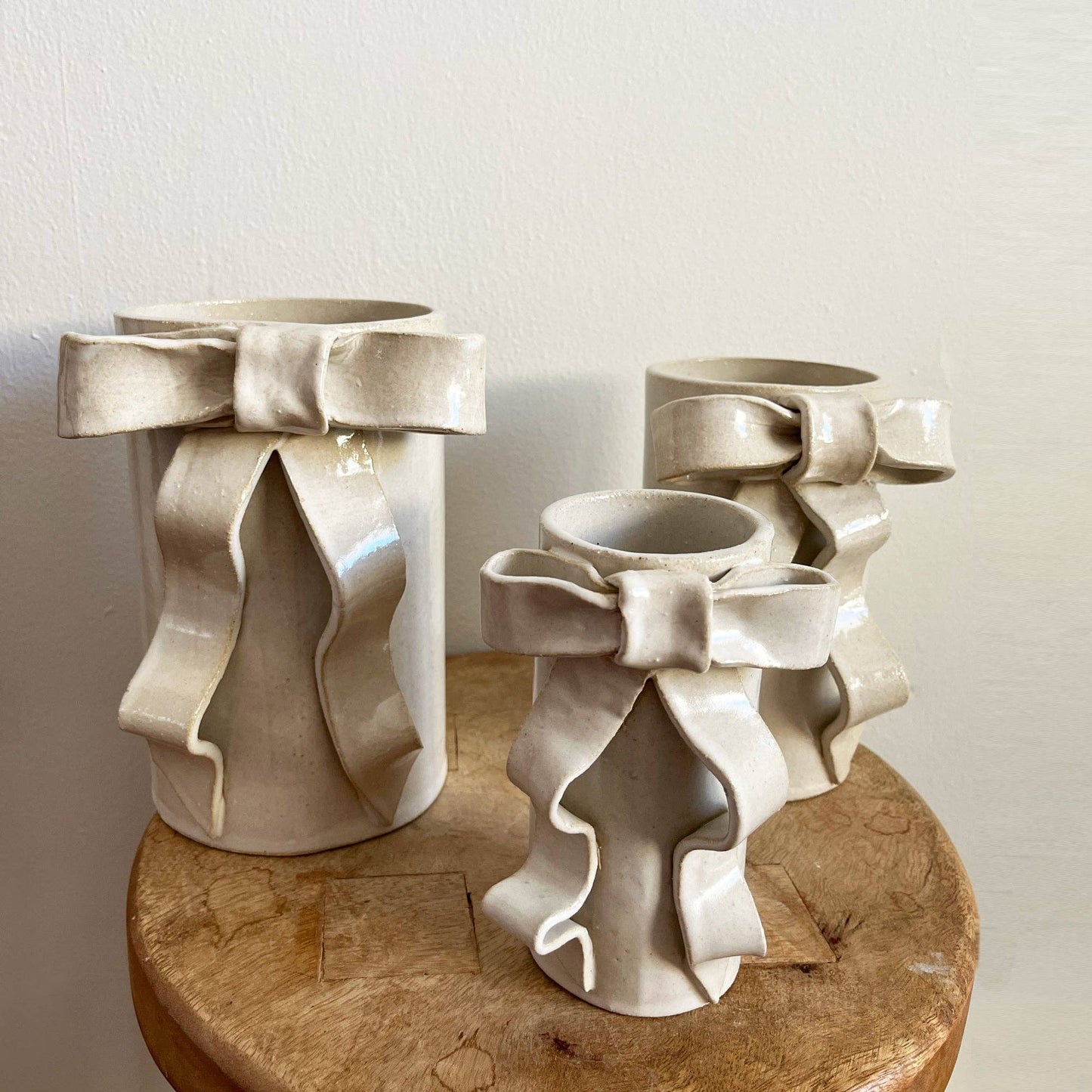 Ribbon Bow Vases