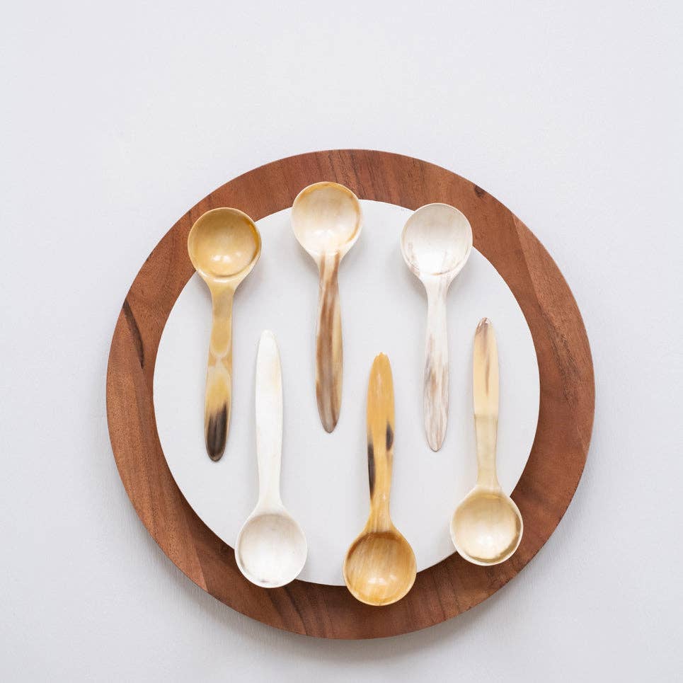 Horn Coffee Scoop Long Handle