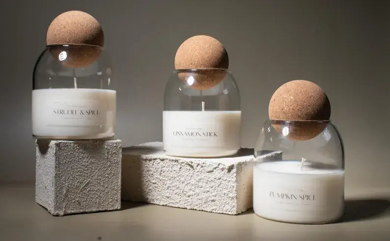 Cork Ball Jar Candle