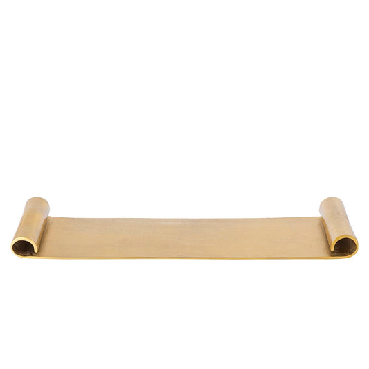 Scroll Tray Raw Brass Finish