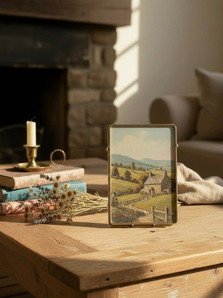 Industrial Brass Photo Frame 5x7
