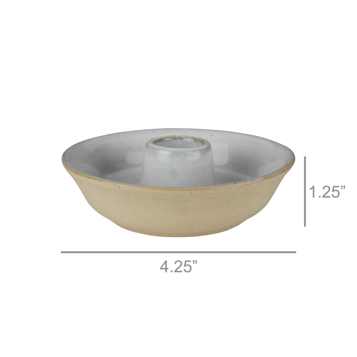 Ivory Dish Taper Candle Holder