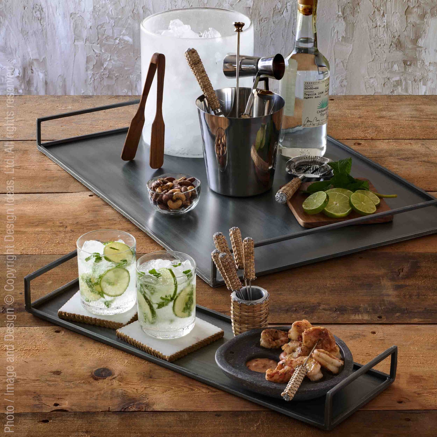 Gun Metal Gray Serving Tray