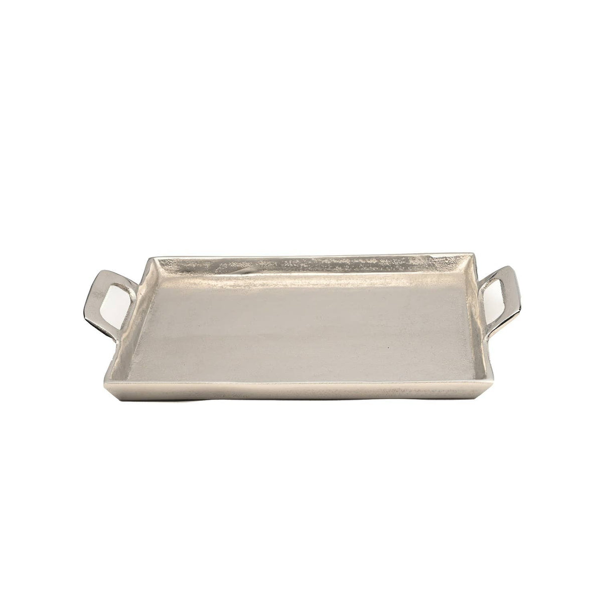 Metal Serving Tray Raw Nickel Finish