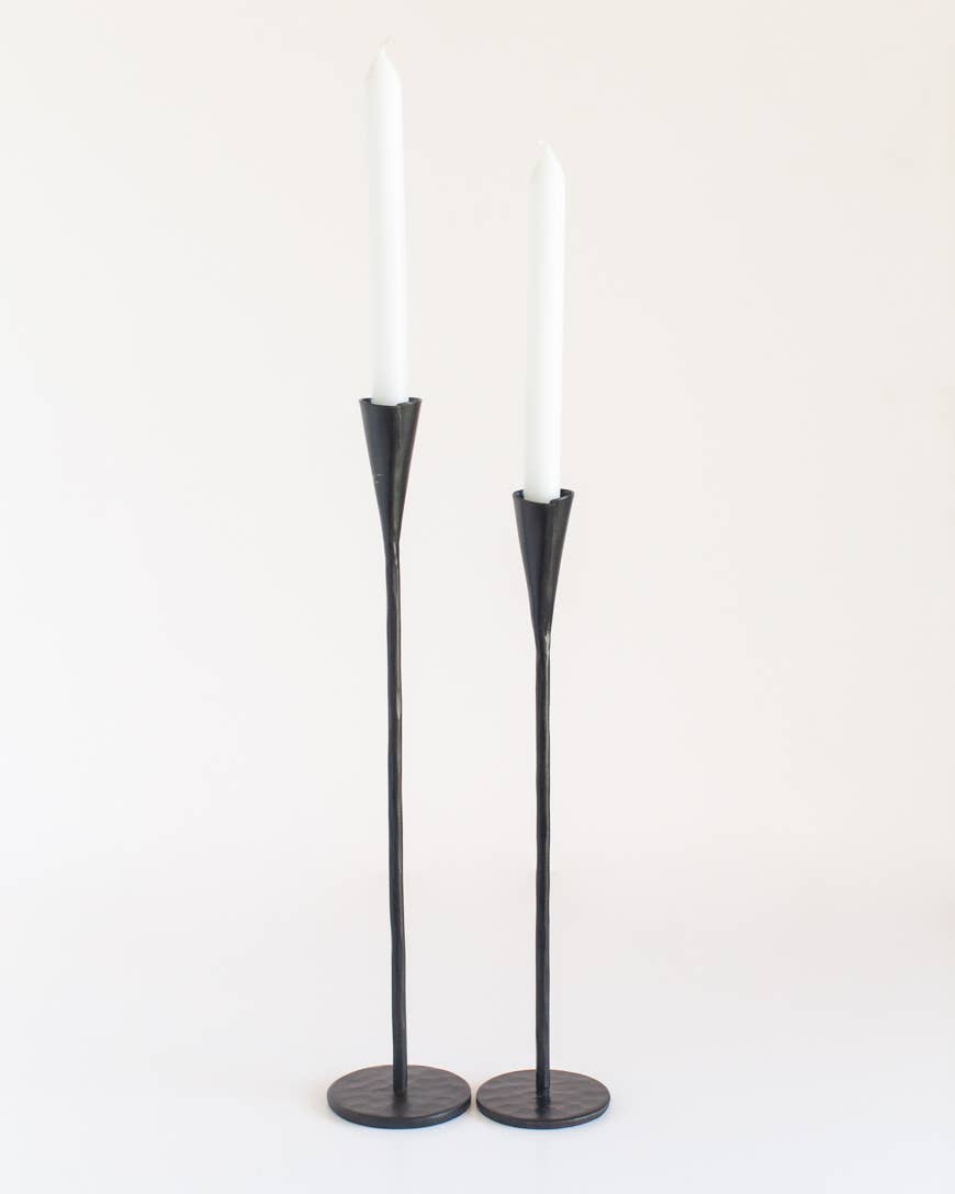 Hand-Forged Iron Candle Holders