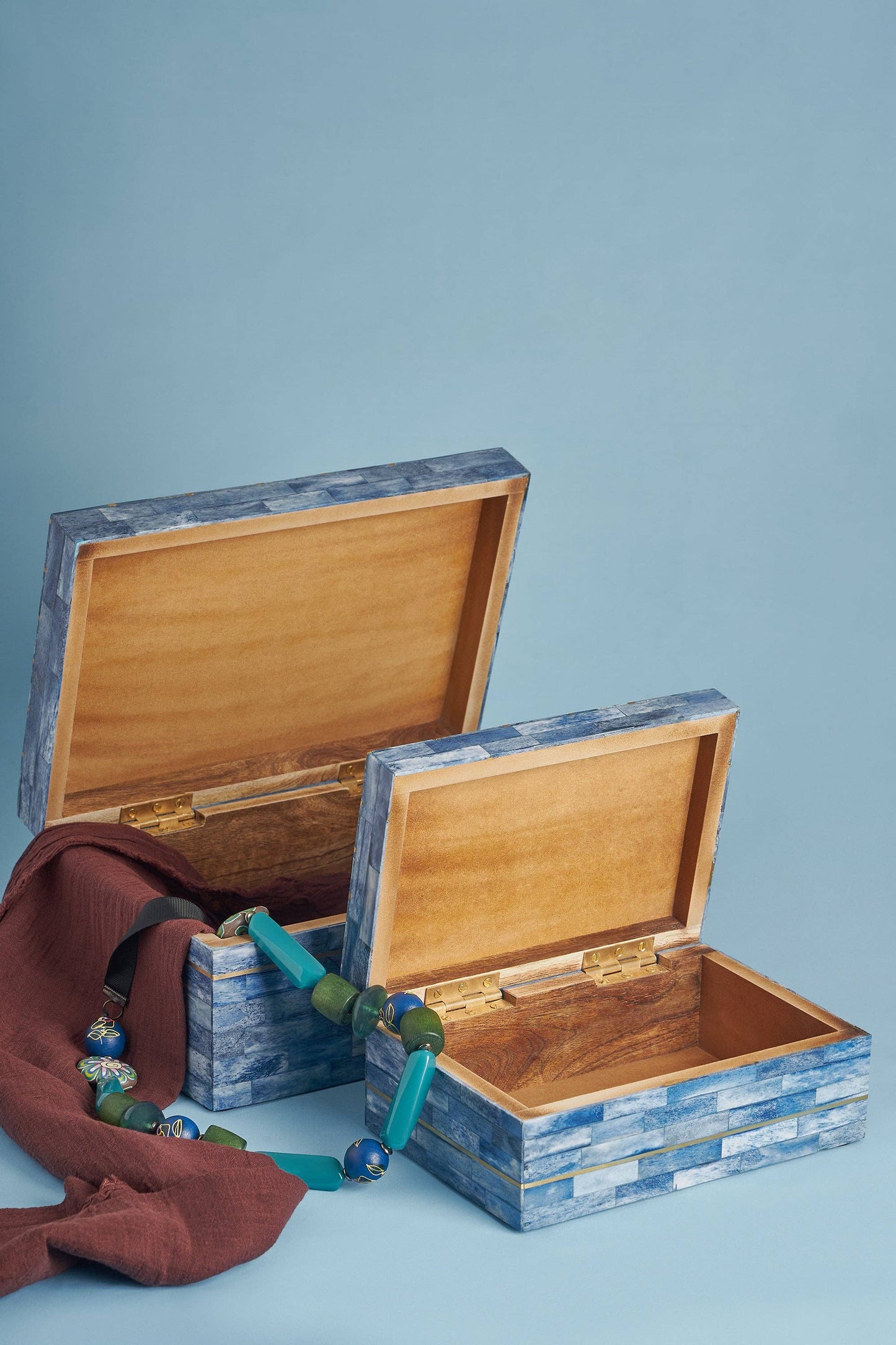 Bone and Brass Decorative Boxes