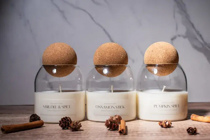 Cork Ball Jar Candle