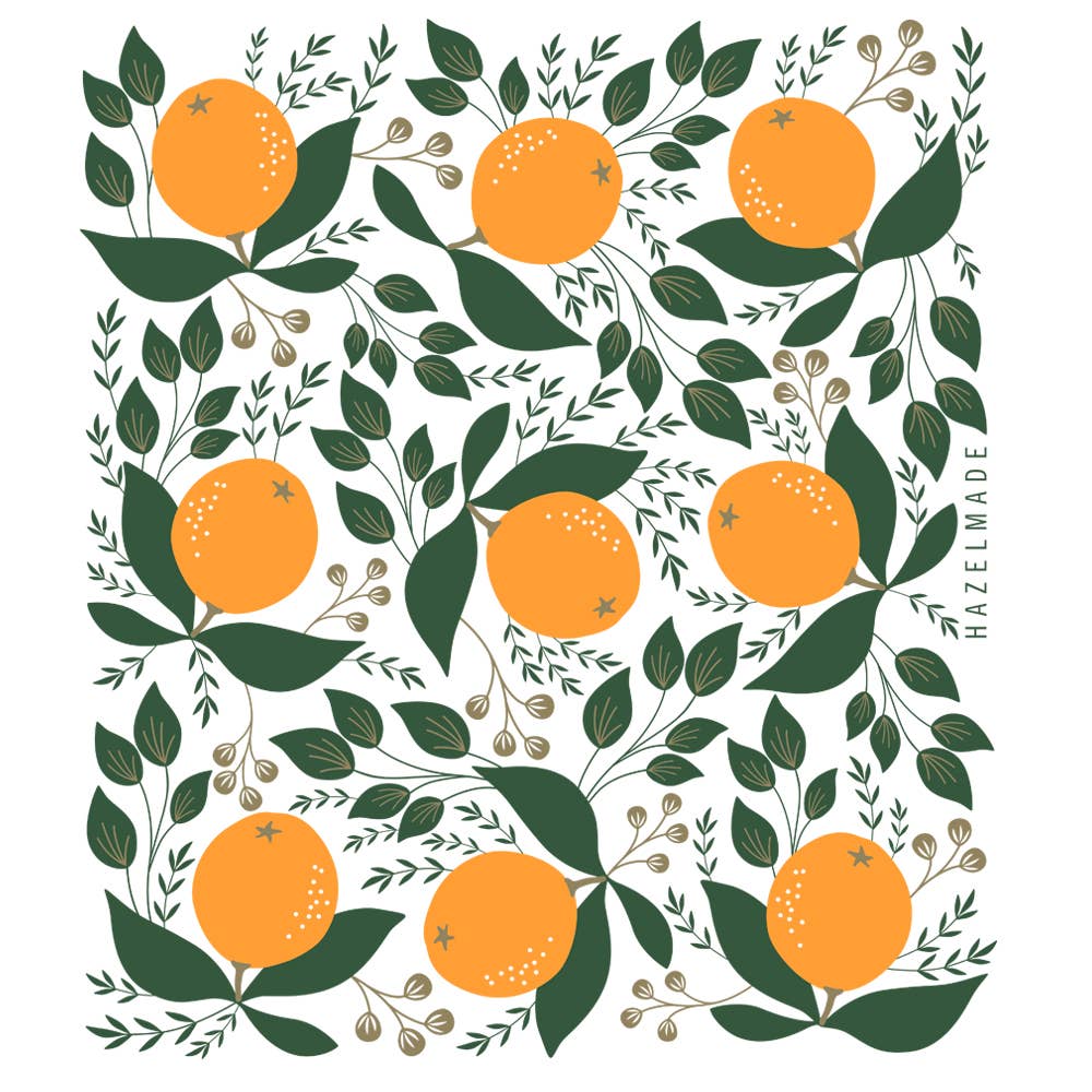 Citrus Flour Sack Tea Towels