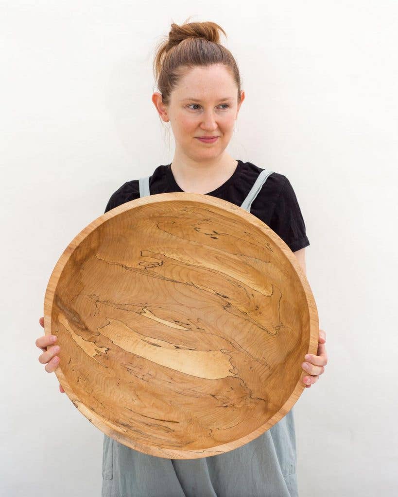 Spalted Maple Round Bowl - 10"