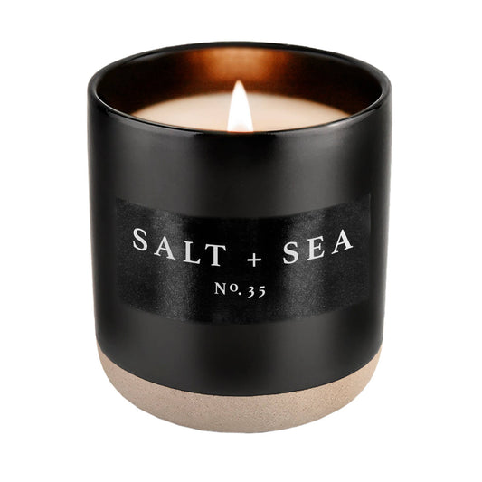 Jar Candle - Salt and Sea - Black 12 oz