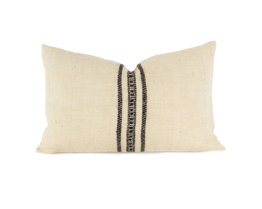 Viti Lumbar - Ivory Indian Wool Pillow Cover
