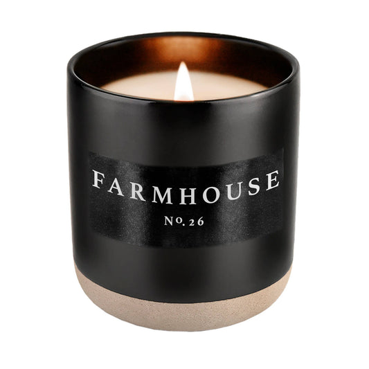 Jar Candle - Farmhouse - Black 12 oz