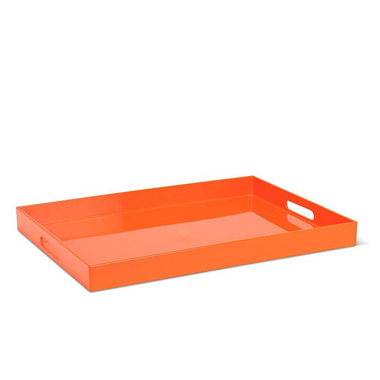 Glossy Serving Tray in Persimmon