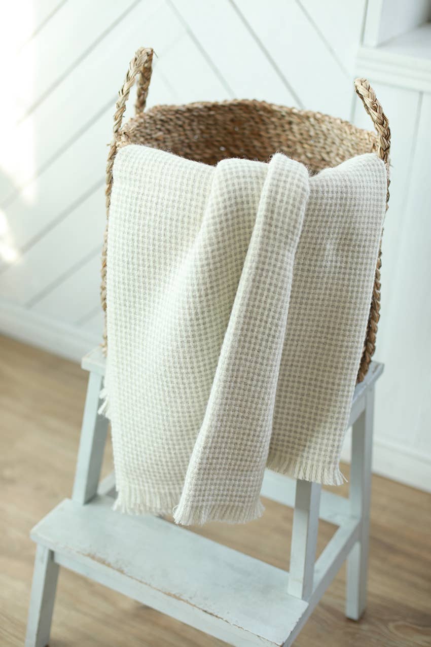 Rossland Baby Alpaca Throw Ivory