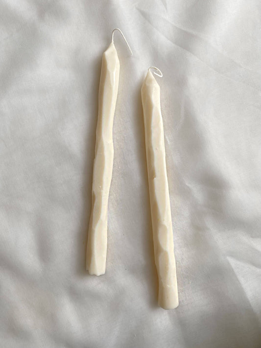 Hand Carved Tapered Candle Stick - Singles