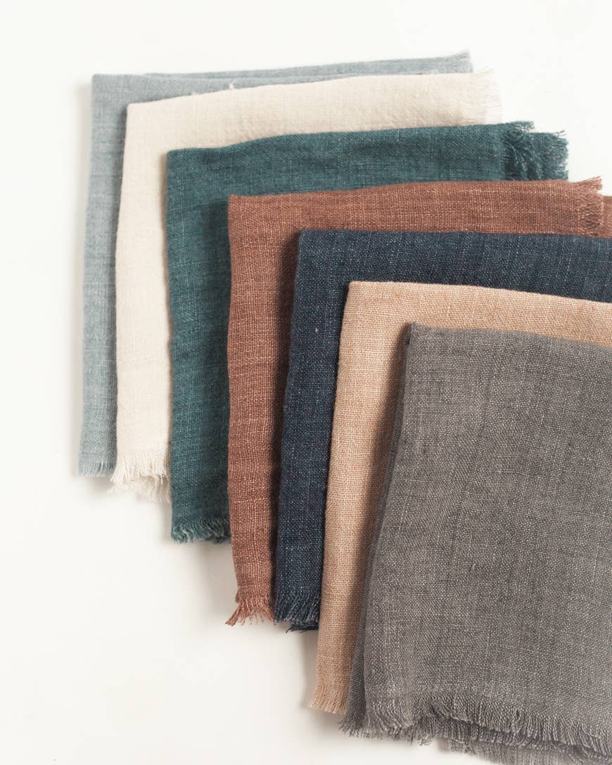 Stone Washed Linen Cocktail Napkins